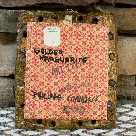 VTG 4 Floral Original Oil Paintings Gold Frames Black Philippa Connolly 1970 - Picture 4 of 16